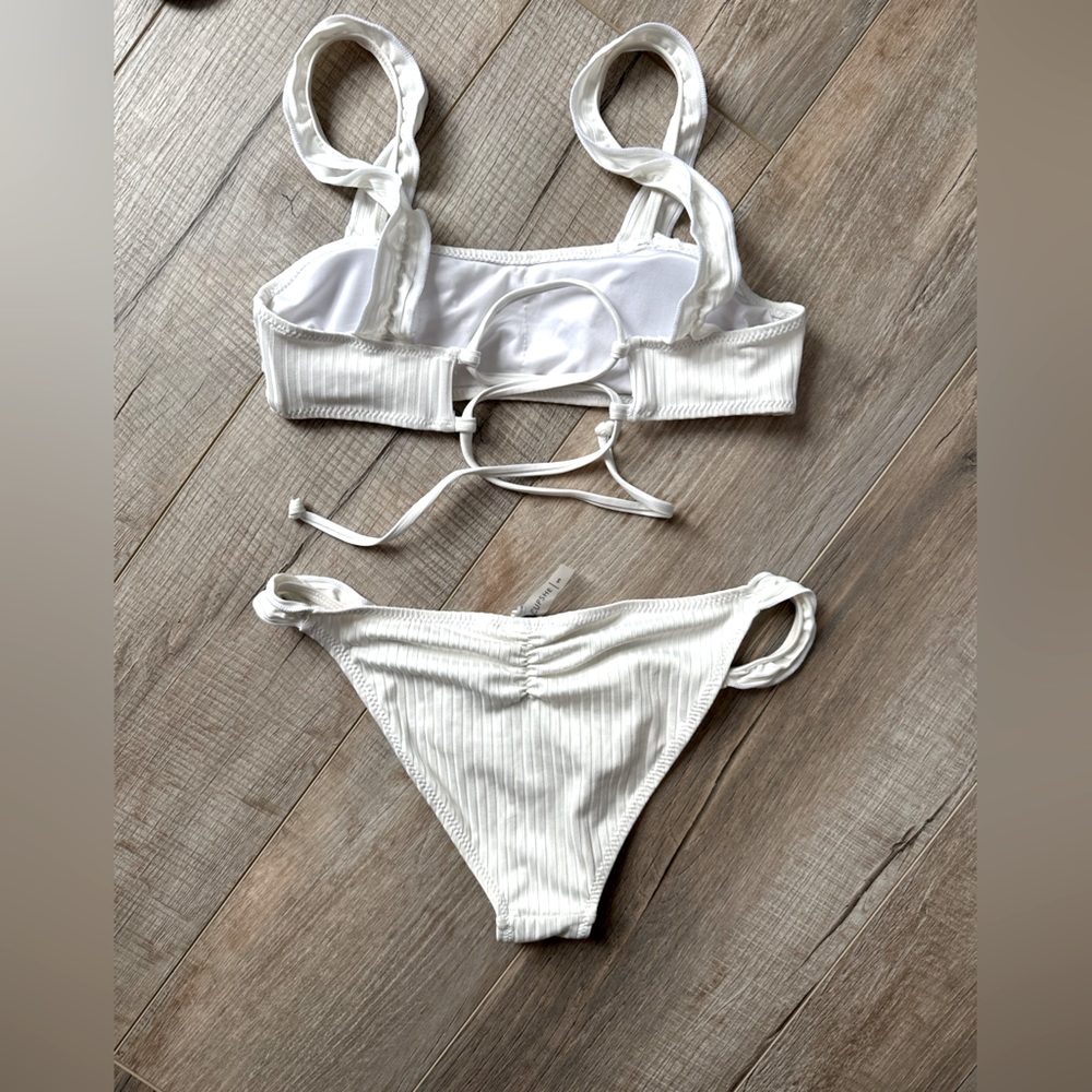 White Ruffle Bikini - Picture 2 of 4
